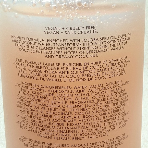 Le Monde Gourmand Lait de Coco Perfumed Milky Body Wash - 14 fl oz NEW - Picture 4 of 4